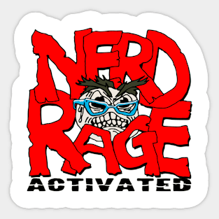 Nerd Rage Mode Activated Sticker